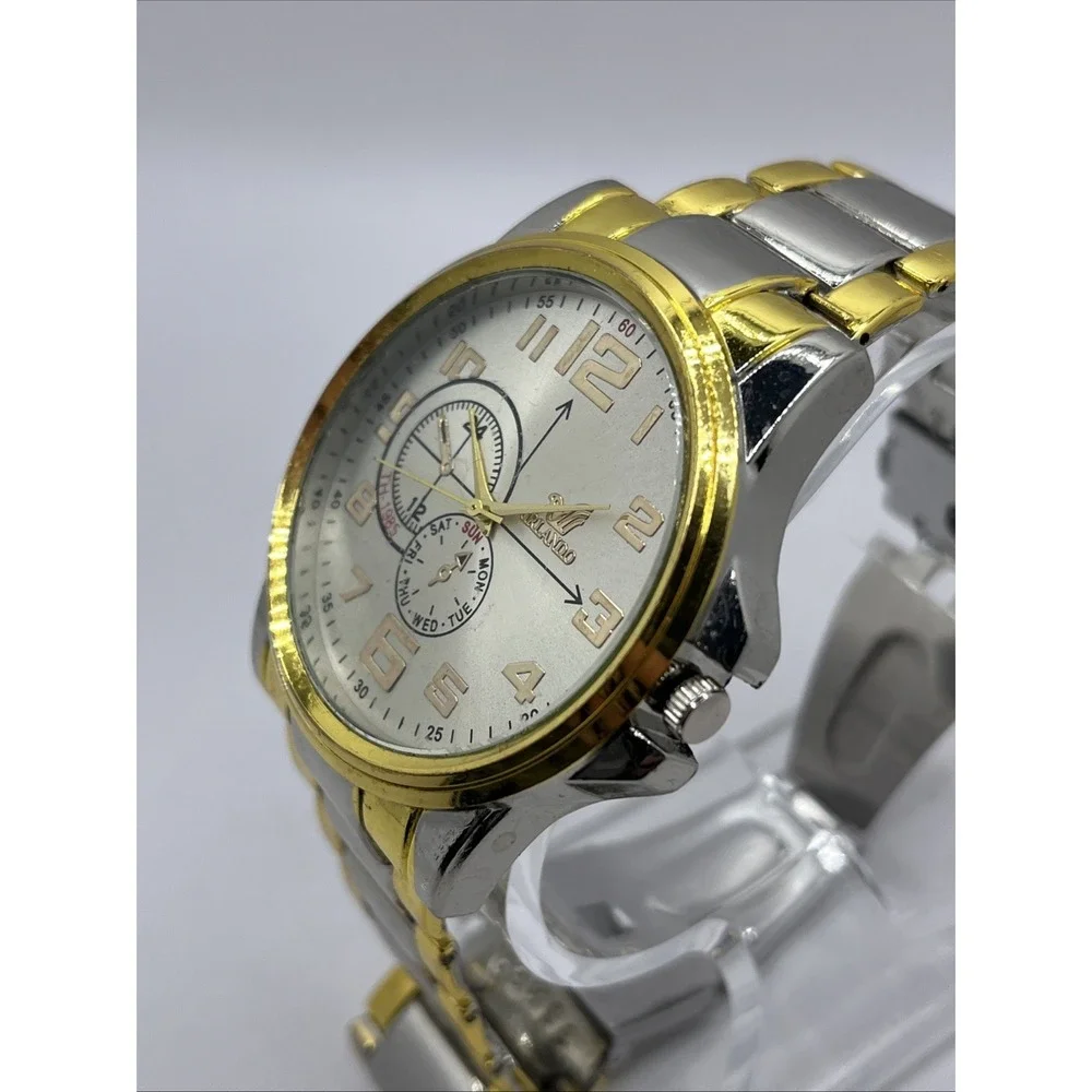 Orlando Men's Quartz Watch Two‎ Tone 6.75